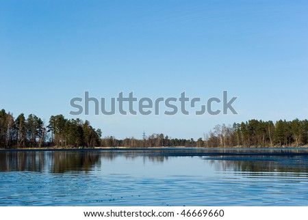 Vuoksi river spring landscape, Karelian Isthmus, Russia
