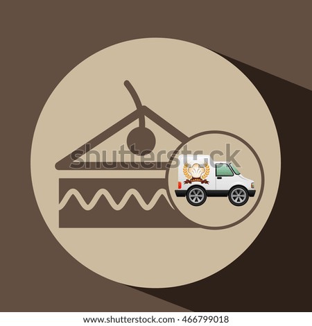 transport of fresh bakery products, vector illustration