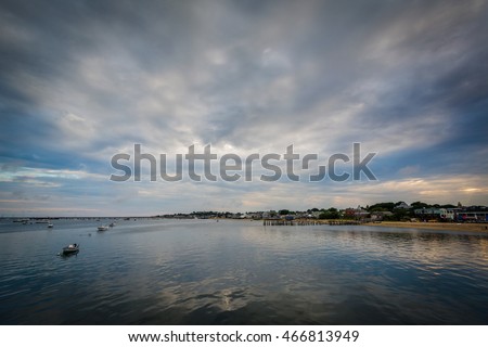 View of Provincetown Harbor, in Provincetown, Cape Cod, Massachusetts.
