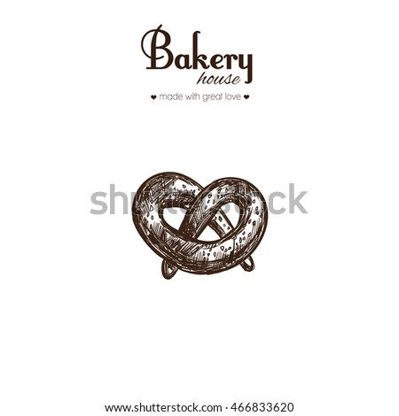 Bakery shop collection.Vector isolated hand drawn illustrations.