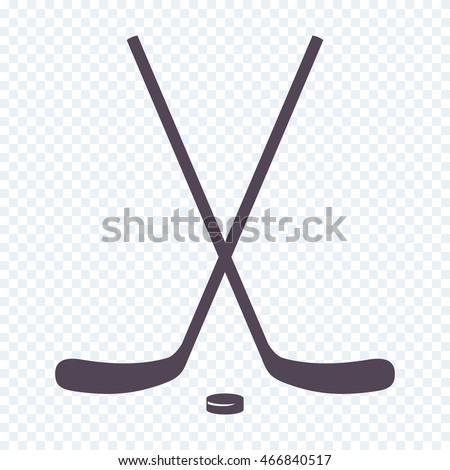 Crossed Ice Hockey sticks