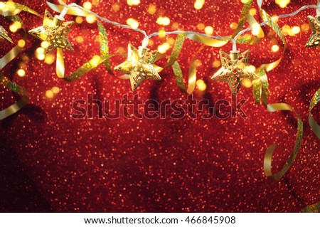 Christmas background with garland lights