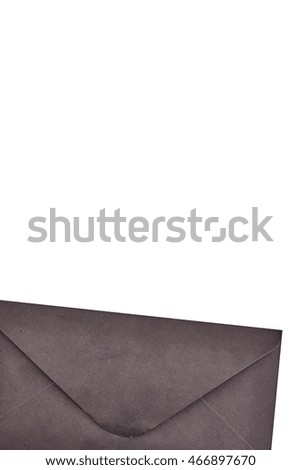 A studio photo of a black envelope