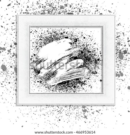 smudge and smear a brush in a frame,  background, illustration clip-art