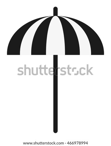flat design single parasol icon vector illustration