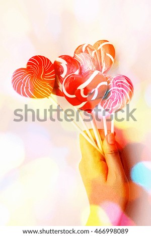heart lollipop abstract colorful for background