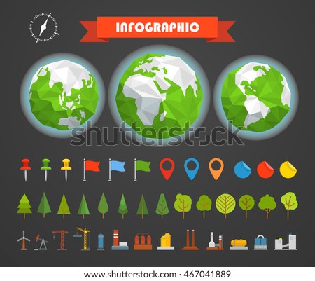 Infographic elements template. Statistic charts ratings vector clip-art