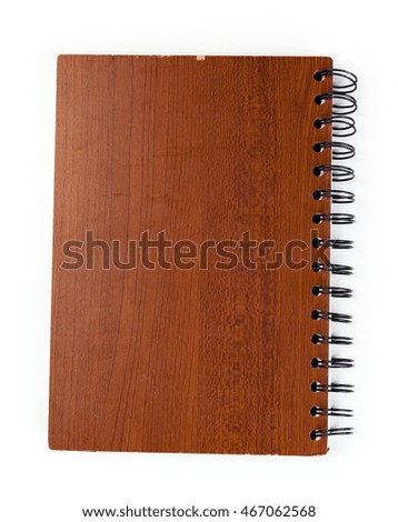 Notebook isolated on white background