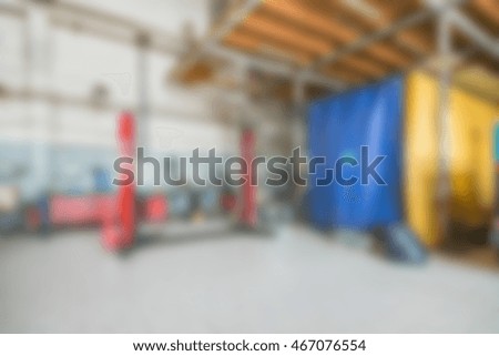 Inside industrial complex production facility theme creative abstract blur background with bokeh effect