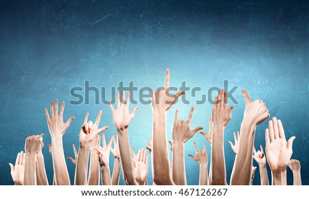 Hands showing gestures
