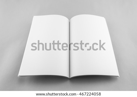 Blank catalog, magazine, book template with soft shadows. Ready for your design.