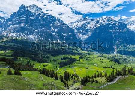 Mountains at Grindelwald area, Switzerland.