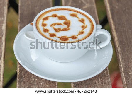 Close up picture of a coffee on the table.