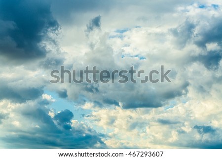 Abstract background of beautiful dramatic clouds on the sky.