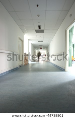 Motion Blur of Patients Rushing Through Corridors