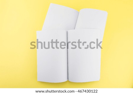 Blank catalog, magazine, book template with soft shadows. Ready for your design.