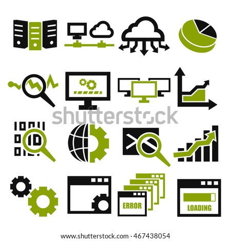 database management system icon set