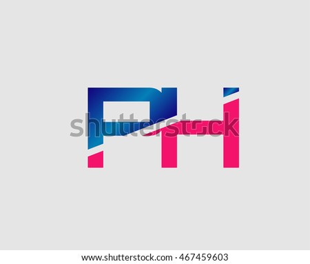 PH initial monogram logo
