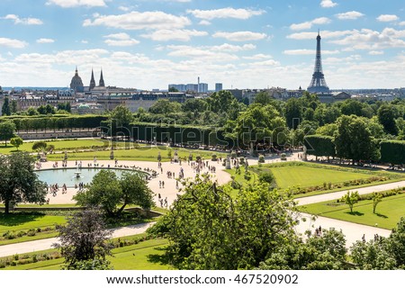 Jardin des Tuileries. Toned photo Royalty-Free Stock Photo #467520902