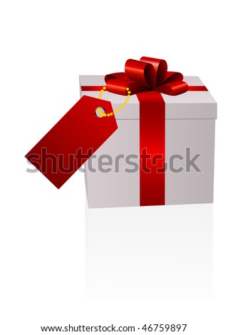Illustration of a present isolated on white background
