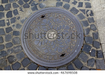 canal hatch of the city sewerage