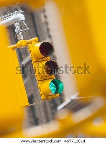 Traffic lights in New York City, USA