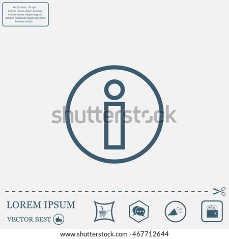 Information sign icon, vector illustration. Flat design style