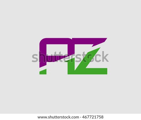 Letter a and z logo vector
