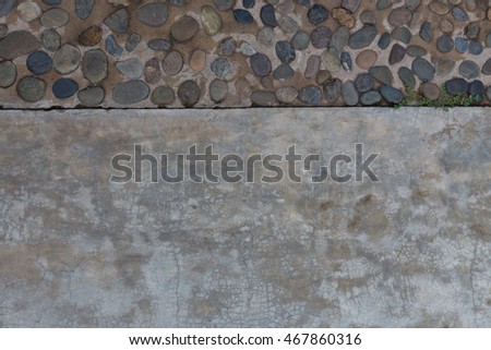 concrete and stone floor closeup
