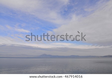 The Bracciano lake waterfront, from the ancient town of Anguillara Sabazia (Rome, Italy)