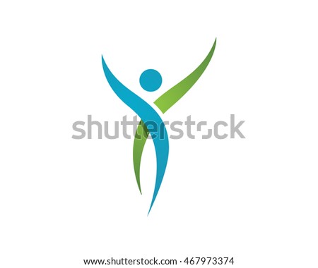 Fun people Healthy Life icon Logo template 