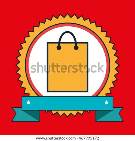 store icon design over red background, vector illustration graphic