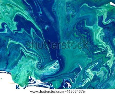 Marbled blue abstract background. Liquid marble pattern. Royalty-Free Stock Photo #468034376