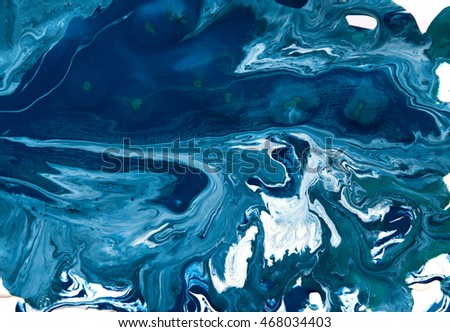 Marbled blue abstract background. Liquid marble pattern. Royalty-Free Stock Photo #468034403