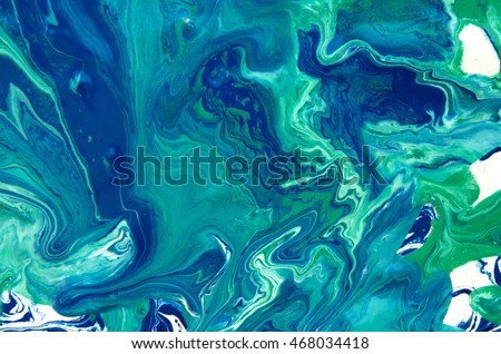 Marbled blue abstract background. Liquid marble pattern. Royalty-Free Stock Photo #468034418