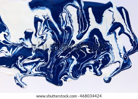 Marbled blue abstract background. Liquid marble pattern. Royalty-Free Stock Photo #468034424