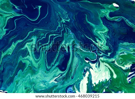 Marbled blue abstract background. Liquid marble pattern. Royalty-Free Stock Photo #468039215