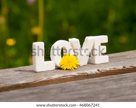 word love in letters