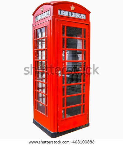 High dynamic range HDR Traditional Red Telephone Box in London UK