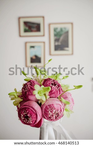 Beautiful bouquet of lotuses