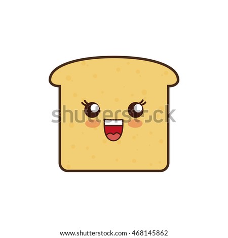 bread breakfast food menu icon. Isolated and flat vecctor illustration