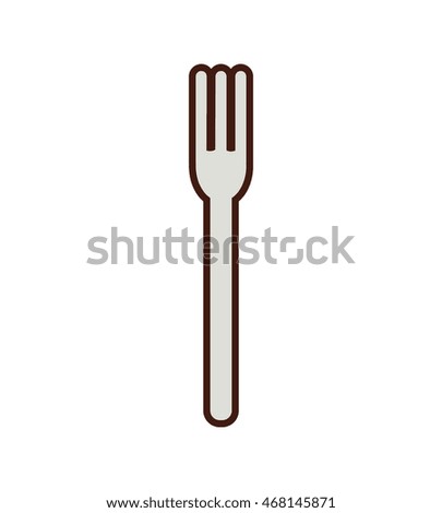 fork cutlery food menu icon. Isolated and flat vecctor illustration