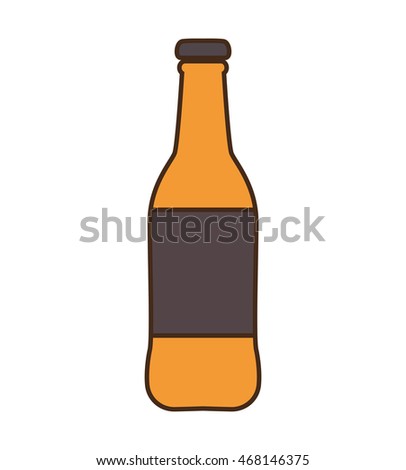 bottle alcohol drink beverage icon. Isolated and flat illustration, vector