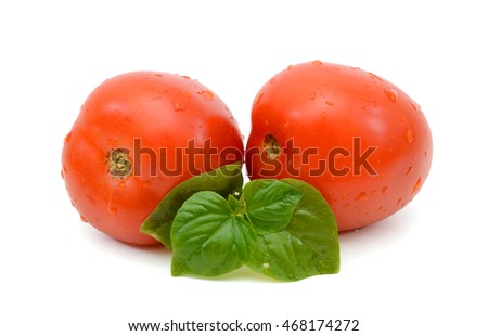 Ripe Tomatoes isolated on white background