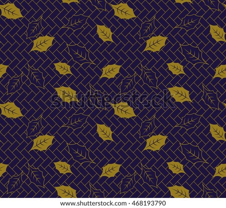 Antique seamless background 527 vintage nature leaf square geometry cross
