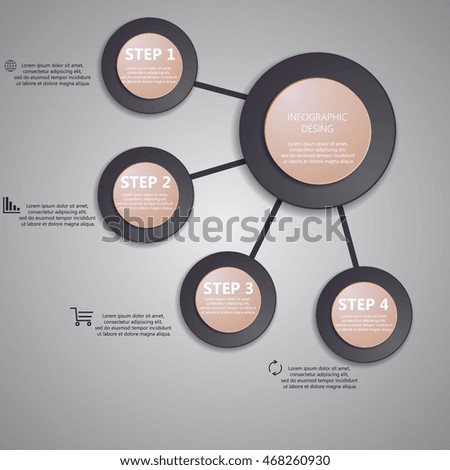 Info graphic business template vector illustration