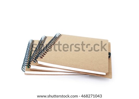 notebooks on white background