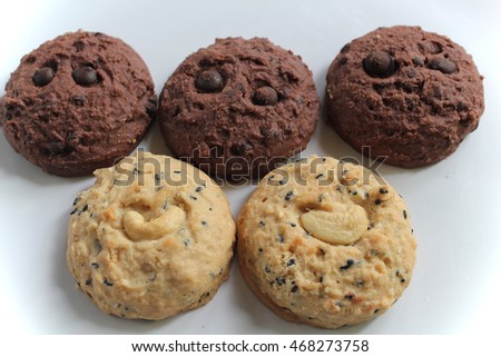Delicious cookie on white background