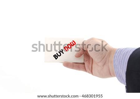 Buy now text concept isolated over white background