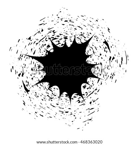 Vector Grunge Ink Background. Textured Black Splatters. Dust Overlay Distress Grain. Grunge Blob Pattern